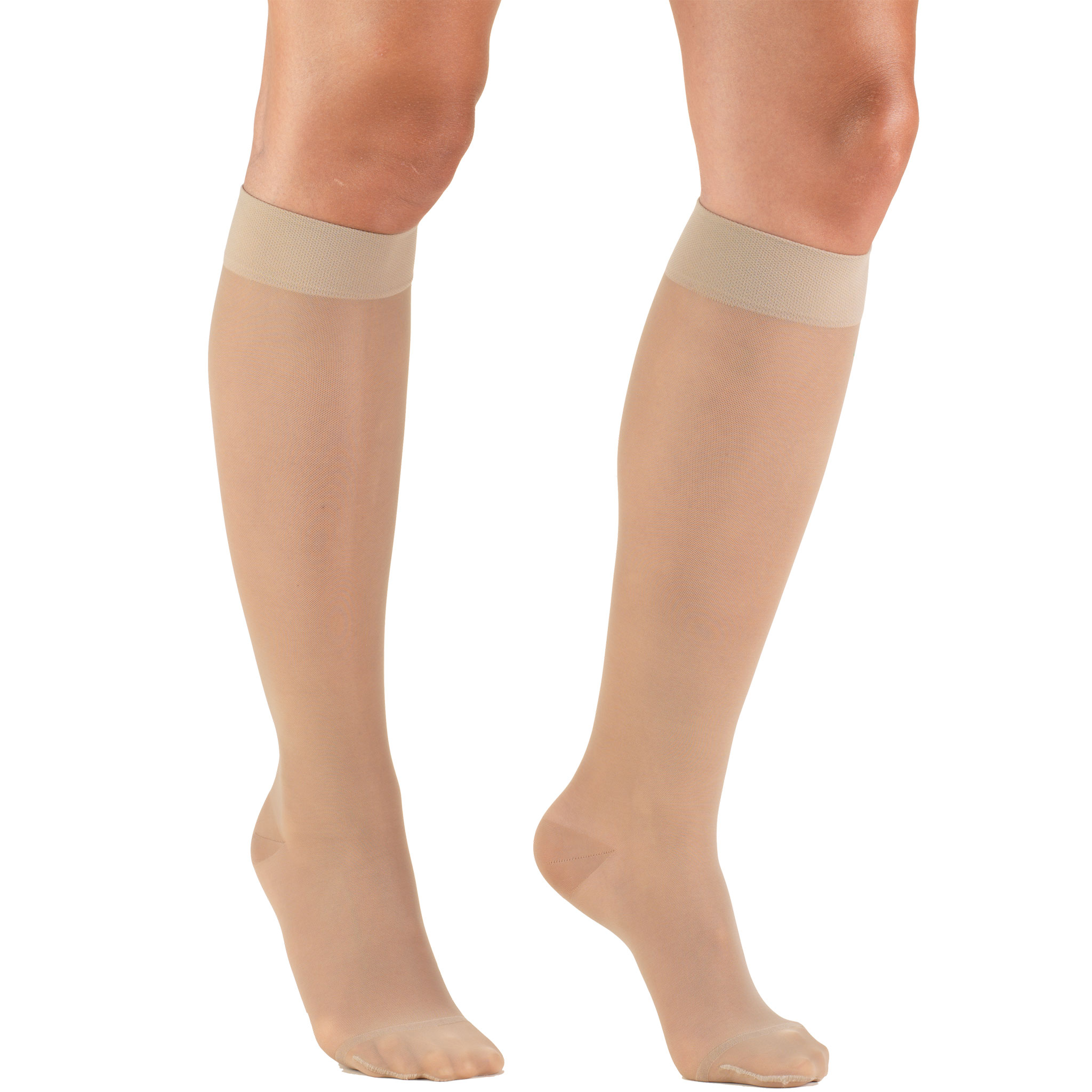 Truform Compression Hose: Ladies’ Sheer Knee Highs (15-20 mmHg compression)