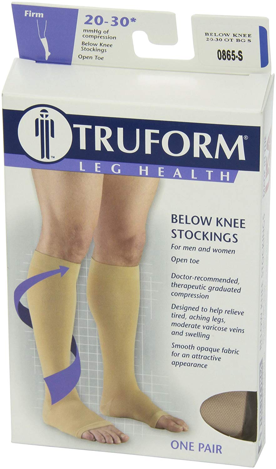 Truform Compression: Open Toe Medical Compression Socks